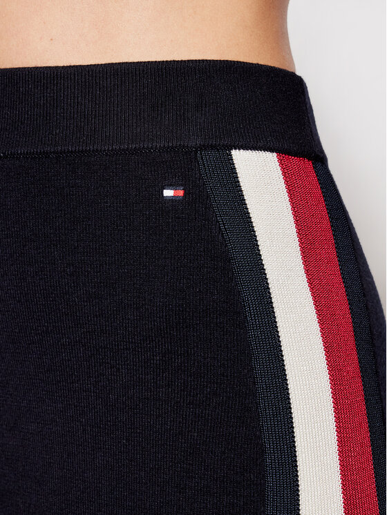 Tommy Hilfiger Tommy Hilfiger Пола тип молив Global Stripe WW0WW31117 Тъмносин Fitted Fit
