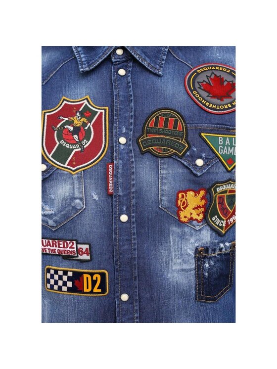 Dsquared2 Dsquared2 džínová košile S74DM0444 S30341 470 Modrá Regular Fit