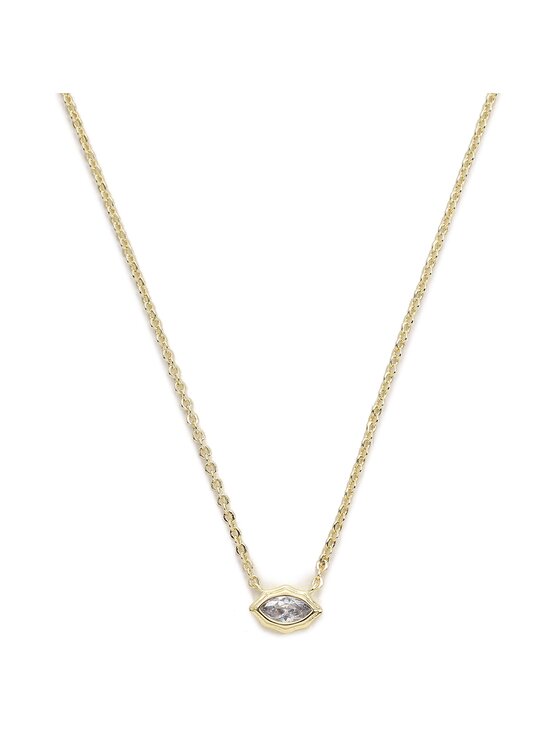 Luv AJ Luv AJ Набір з 2 ланцюжків Stellar Bezel Charm Necklace Set HOL22-N-SBCN-G Золотий