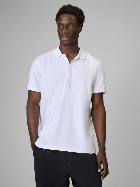 4F 4F Polo ESSENTIAL 3 Biały Regular Fit