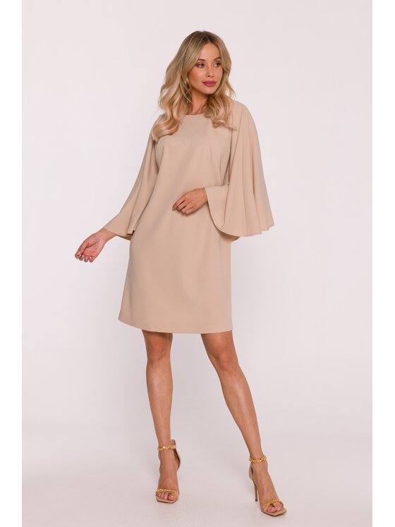 Stylove Stylove Sukienka elegancka s426 Beżowy A-Line Fit