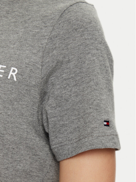 Tommy Hilfiger Tommy Hilfiger T-Shirt WW0WW40276 Szary Regular Fit