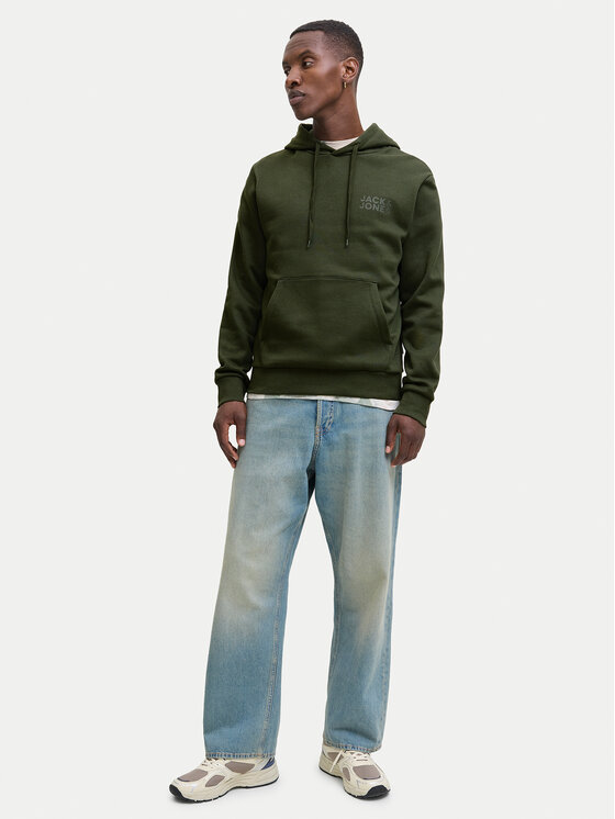 Jack&Jones Jack&Jones Суитшърт Corp Logo 12152840 Зелен Regular Fit