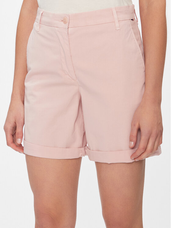 Tommy Hilfiger Tommy Hilfiger Pantalon scurți din material WW0WW42457 Roz Regular Fit
