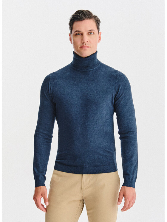 Pako Lorente Pako Lorente Sweter P25WN-2X-032 Granatowy Classic Fit