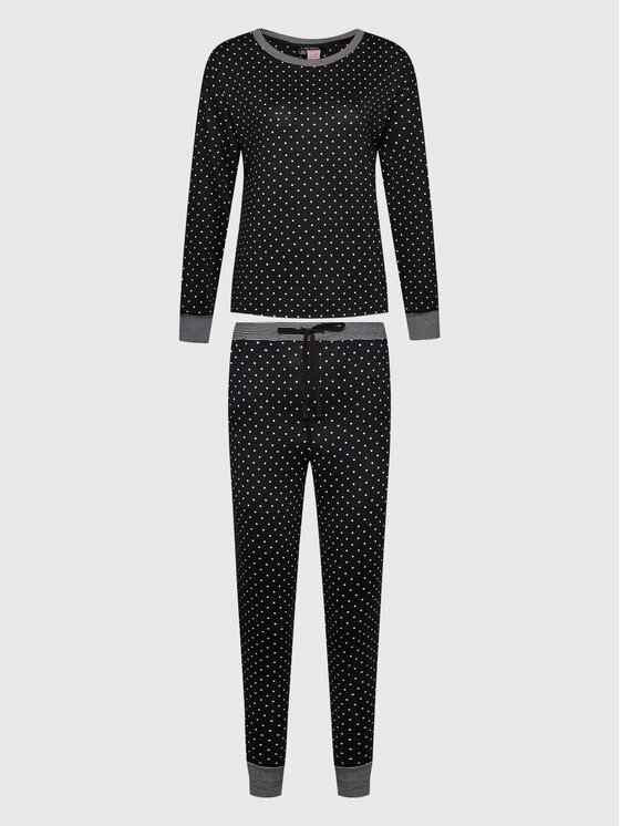 Lauren Ralph Lauren Pyjama ILN92127 Noir Regular Fit Modivo