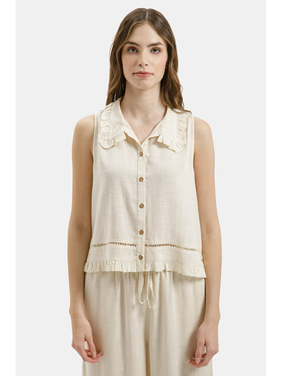 Cross Jeans Cross Jeans Top 75453-028 Beżowy