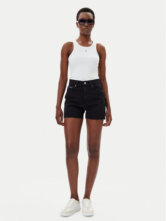 Calvin Klein Jeans Calvin Klein Jeans Szorty jeansowe J20J225154 Czarny Mom Fit