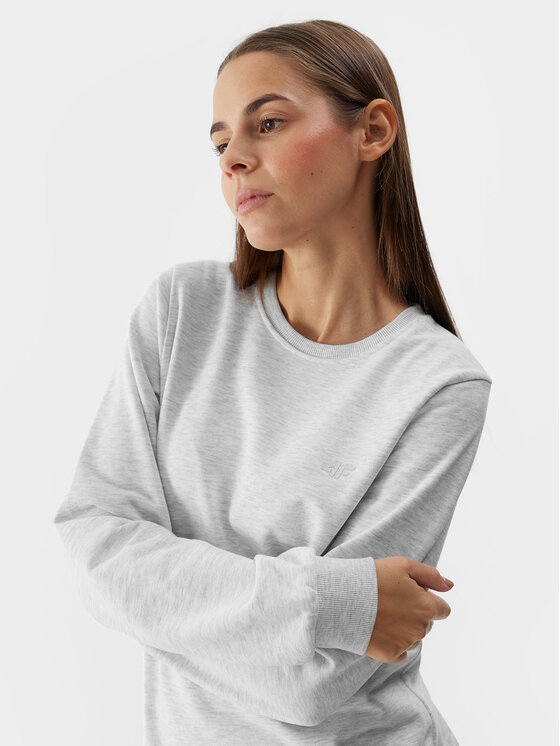 4F 4F Sweatshirt 4FWSS24TSWSF0954 Grau Regular Fit