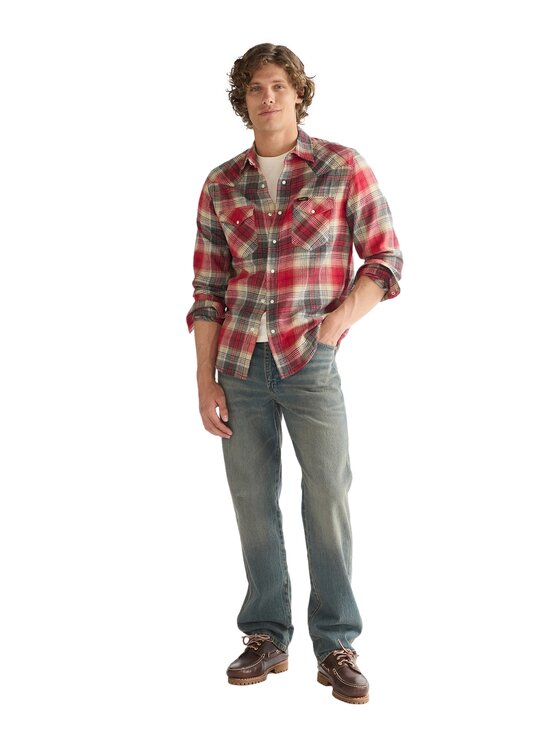 Wrangler Wrangler Koszula 112386899 Czerwony Regular Fit