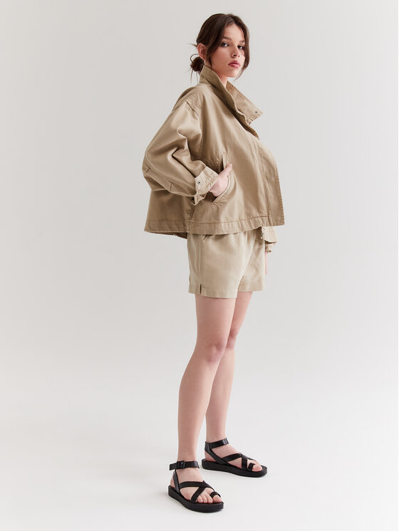 Giacca di jeans Toronto Beige Oversize