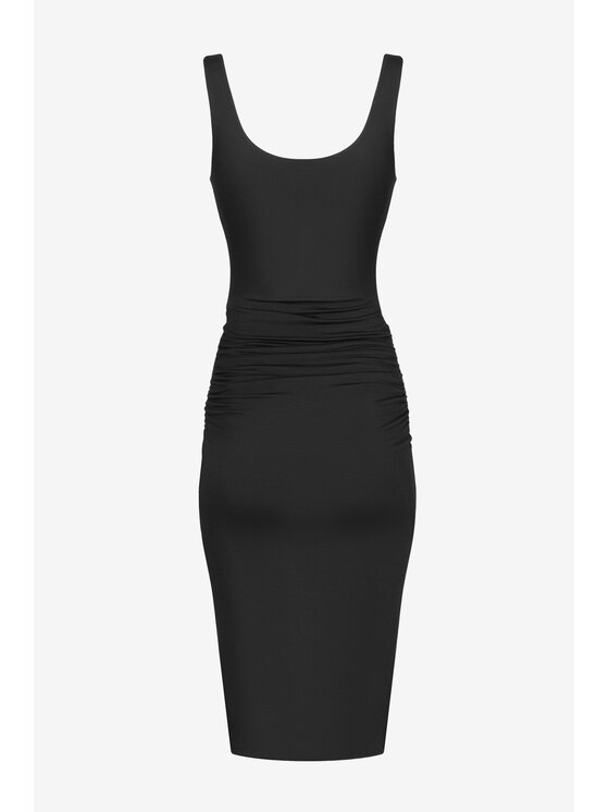 BENU BENU Sukienka wieczorowa z haftkami Czarny Slim Fit