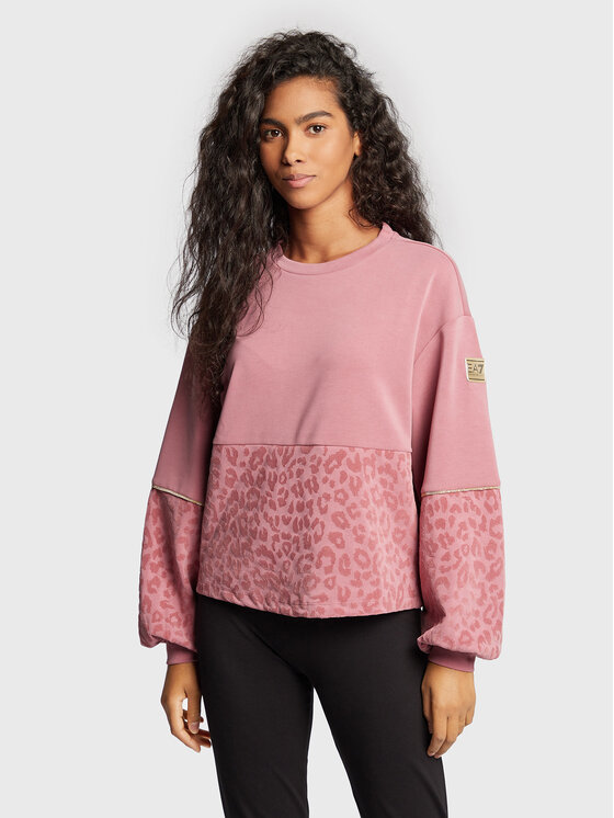 Felpa 6LTM21 TJGFZ 1438 Rosa Relaxed Fit