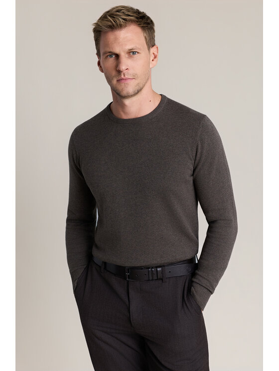 Lancerto Lancerto Sweter Christopher SW073226000032 Brązowy Regular Fit