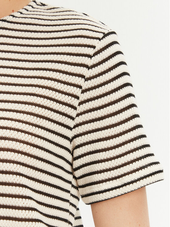 Pieces Pieces Majica Manilla 17155073 Écru Loose Fit