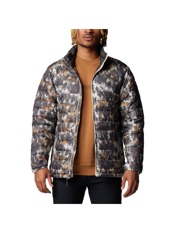 Columbia Columbia Kurtka przejściowa Columbia Powder Lite II Printed Jacket Szary Regular Fit
