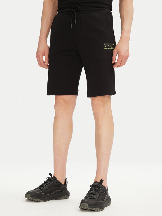 KARL LAGERFELD KARL LAGERFELD Sportovní kraťasy 705400 552917 Černá Regular Fit