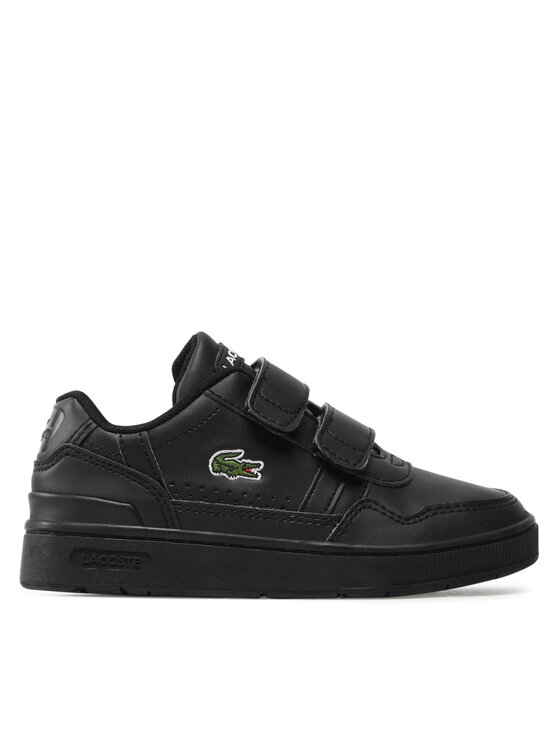 Lacoste black cheap velcro trainers