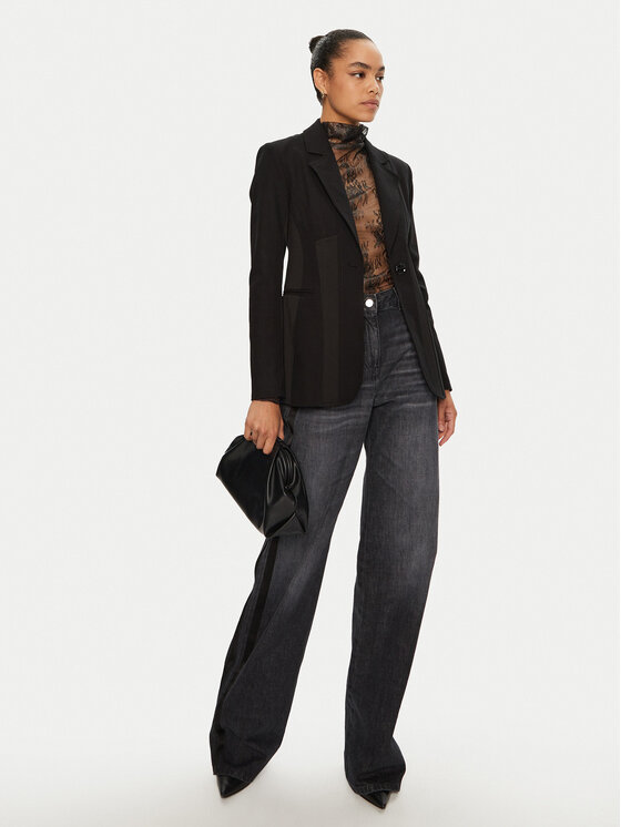 PINKO PINKO Marynarka Eracle 103032 A1MX Czarny Regular Fit