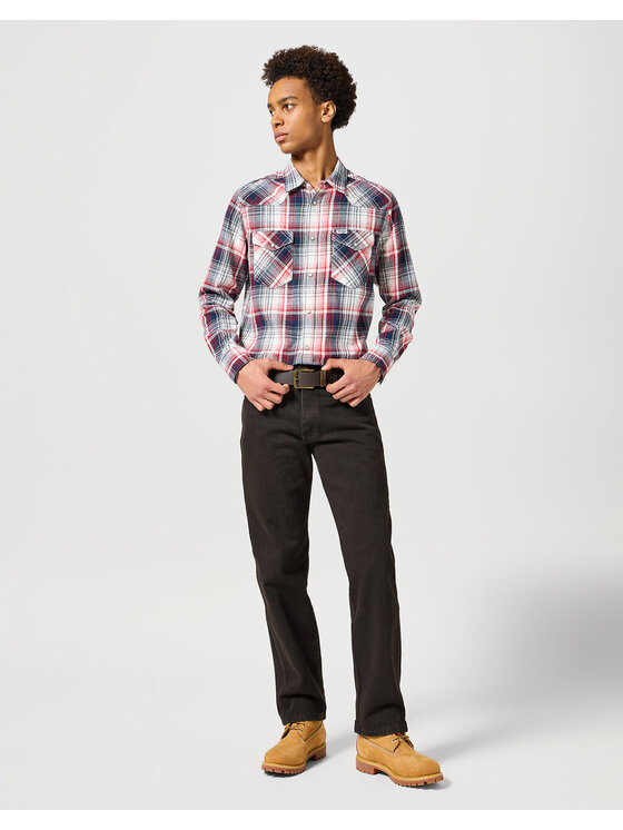 Wrangler Wrangler Camicia WESTERN SHIRT Rosso Regular Fit