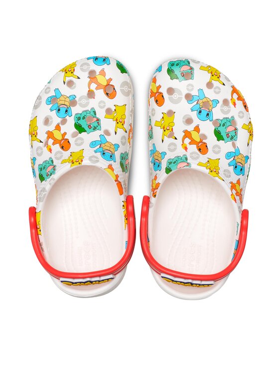 Crocs Crocs Şlapi Classic Pokemon Clog Kids 207739 Alb