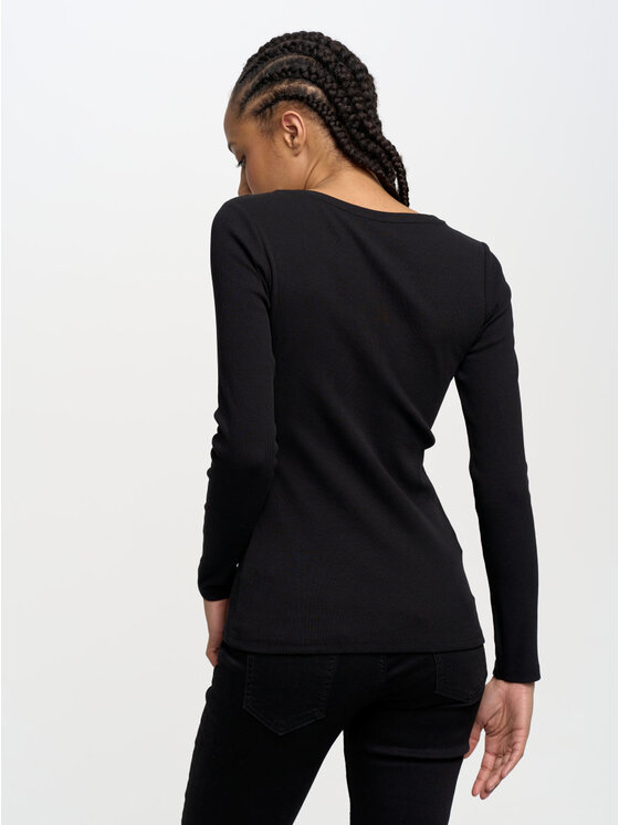 BIG STAR BIG STAR Bluzka nathalie_906 Czarny Slim Fit