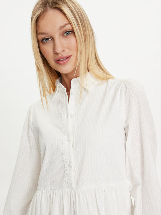 YAS YAS Rochie tip cămașă Tia 26032815 Alb Regular Fit