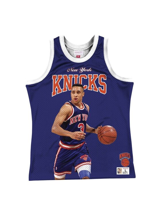 Mitchell & Ness Mitchell & Ness Tank top New York Knicks John Starks Niebieski Standard Fit