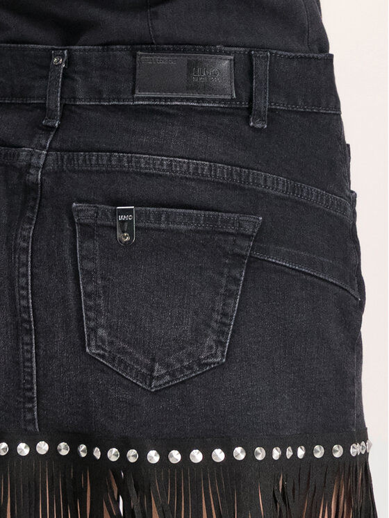 Liu Jo Liu Jo Džínsová sukňa Gonna Mini Mary U69067 D4373 Čierna Slim Fit