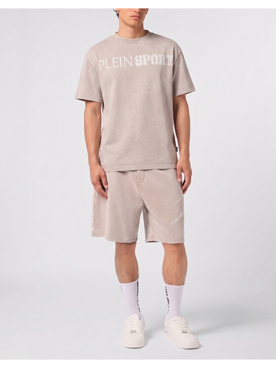 Plein Sport Plein Sport T-Shirt 31017 Beżowy Regular Fit