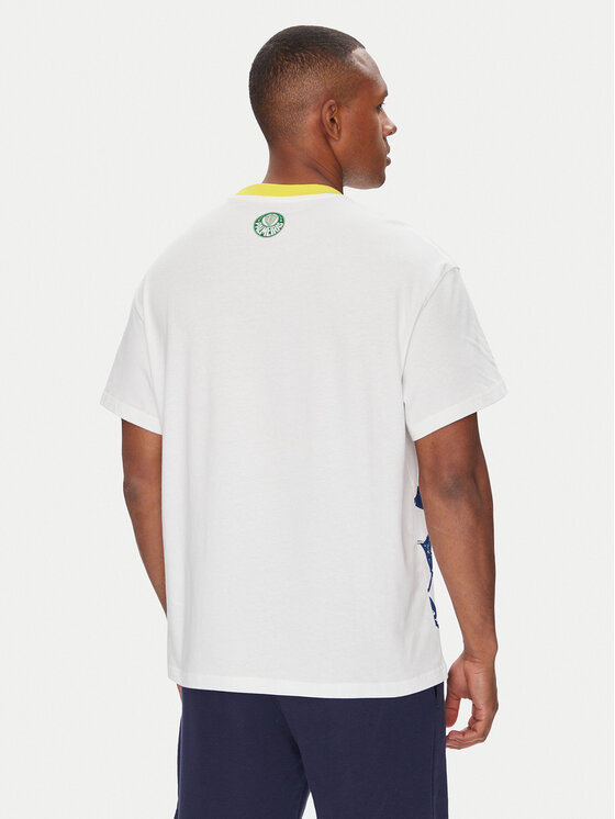 Puma Puma T-Shirt CWC Hoops x Palmeiras 631705 Biały Regular Fit