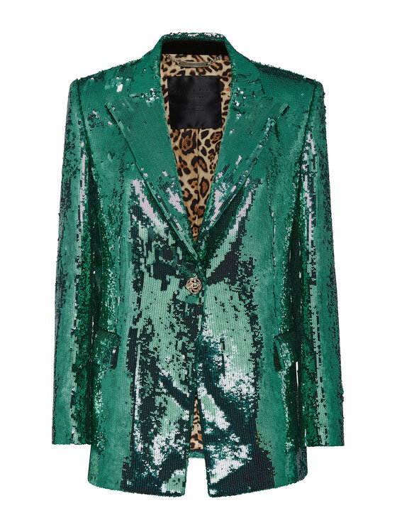 PHILIPP PLEIN PHILIPP PLEIN Marynarka 2855 Zielony Loose Fit