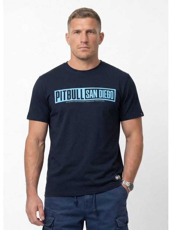 PITBULL PITBULL T-Shirt EIGHTY NINE DOG Granatowy Regular Fit