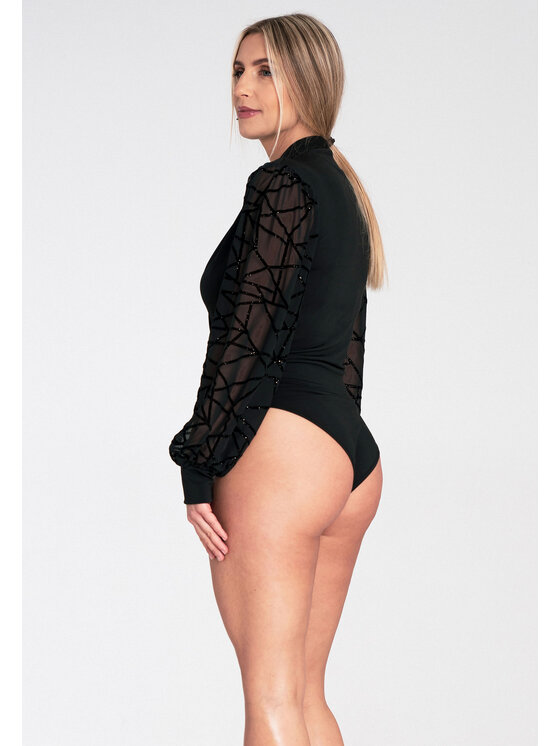 FIGL FIGL Body M1082 Čierna Fitted Fit
