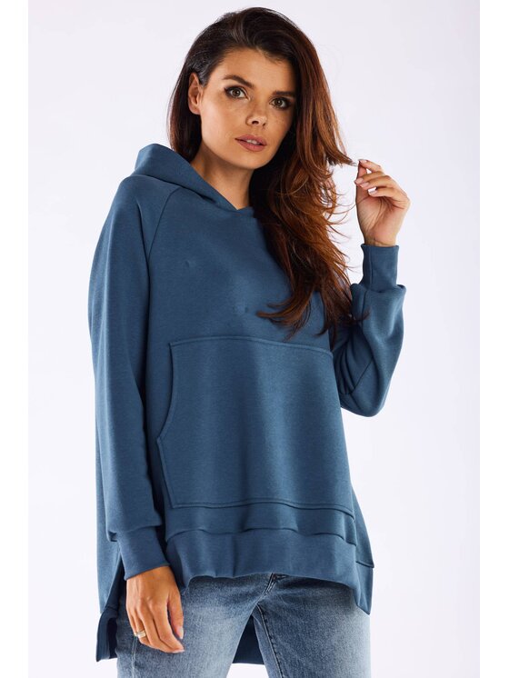 Infinite You Mikina M280 Modrá Basic Fit