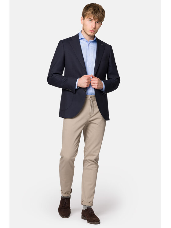 Lancerto Lancerto Marynarka Bafra MA073223000002 Granatowy Slim Fit