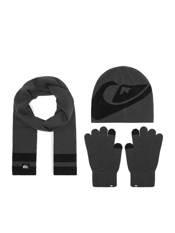Quiksilver Quiksilver Rinkinys kepurė, šalikas, pirštinės CWBEO-QS-SM346-001-AW26 Tamsiai pilka