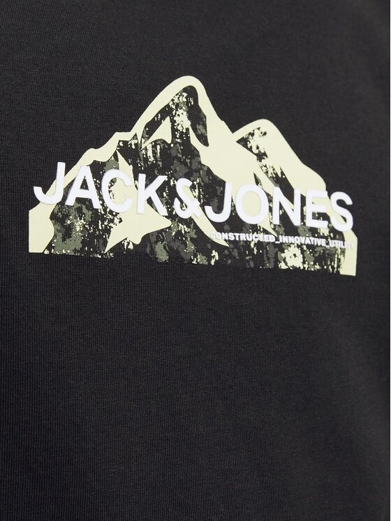 Jack&Jones Junior Jack&Jones Junior Футболка Mountain Logo 12263123 Чорний Standard Fit
