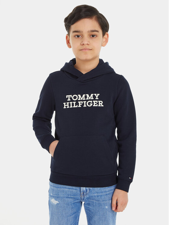 Tommy Hilfiger Džemperis ar kapuci KB0KB08500 M Tumši zils Regular Fit