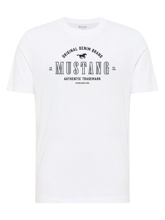 Mustang Mustang T-Shirt Style Alex Biały Regular Fit