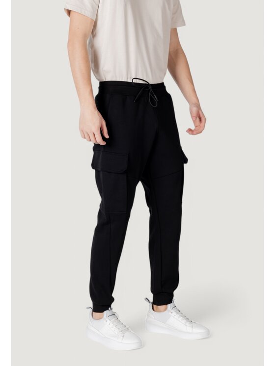 Antony Morato Antony Morato Παντελόνι φόρμας REGULAR FIT WITH LOGOED RUBBER FLAG Μαύρο Regular Fit
