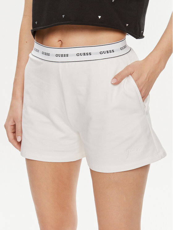 Guess Pantaloncini del pigiama Carrie O4GD02 KBS91 Bianco Loose Fit, taglia : XL