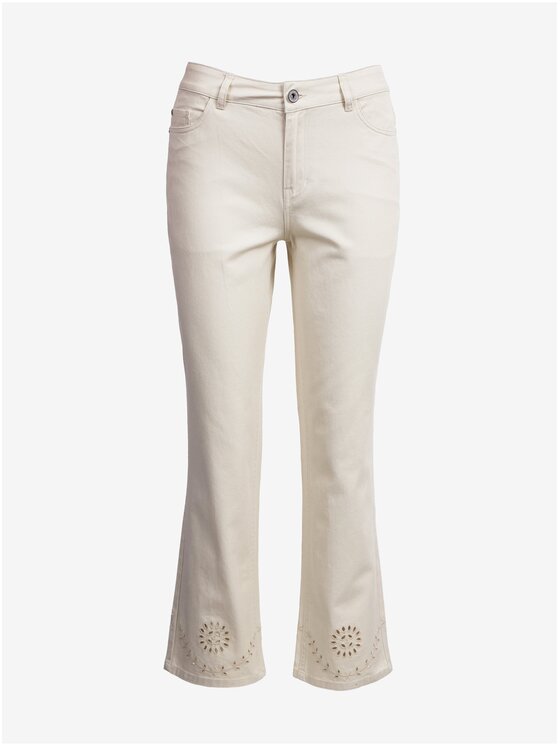 Orsay Orsay Jeansy 312179048000__42 Beżowy Straight Leg