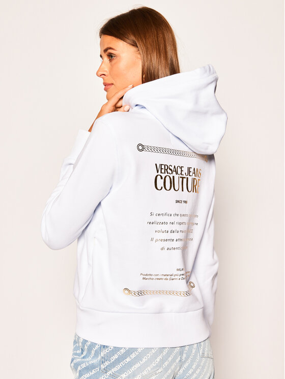 Versace Jeans Couture Versace Jeans Couture Mikina B6HVA70T Biela Regular Fit