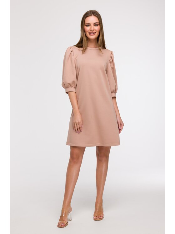 BeWear BeWear Sukienka letnia B291 Brązowy Comfortable Fit