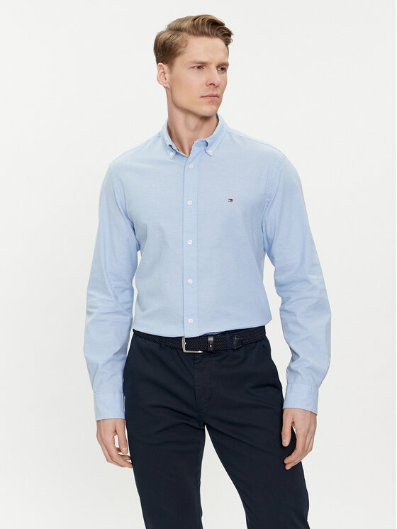 Tommy Hilfiger Tommy Hilfiger Košile 1985 MW0MW29968 Světle modrá Regular Fit