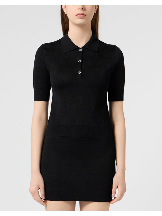 PHILIPP PLEIN PHILIPP PLEIN Polokošile 31378 Černá Regular Fit