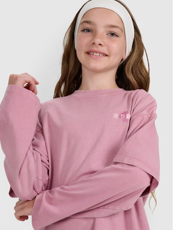 4F 4F Longsleeve 4FJRAW25TLONF543-54S Ροζ Oversize