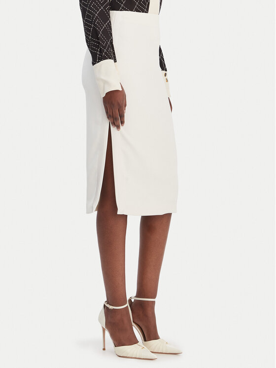 Elisabetta Franchi Elisabetta Franchi Fustă tip creion GO-164-61E2-V250 Alb Regular Fit