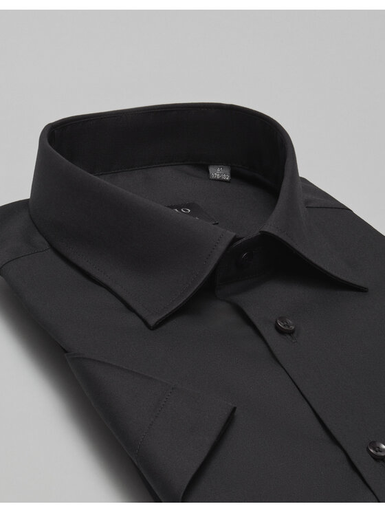 Borgio Borgio Koszula 00493 Czarny Classic Fit